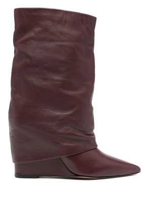 The Seller 90mm slouchy calf-leather boots - Red