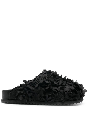 YUME YUME petal textured sliders - Black