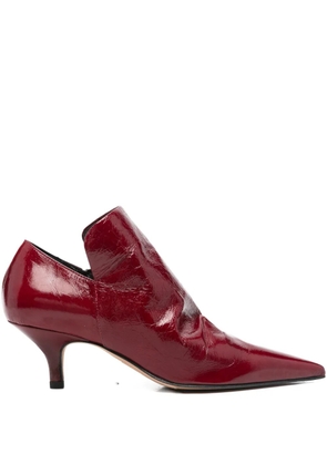 The Seller leather ankle boots - Red