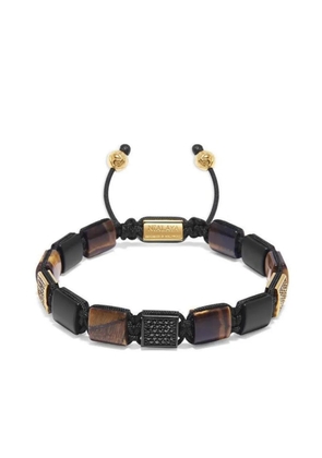 Nialaya Jewelry logo-embossed beaded bracelet - Gold