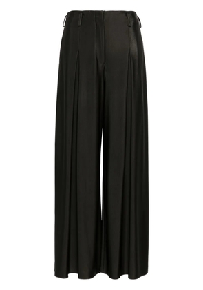 Giorgio Armani pleated wide trousers - Brown