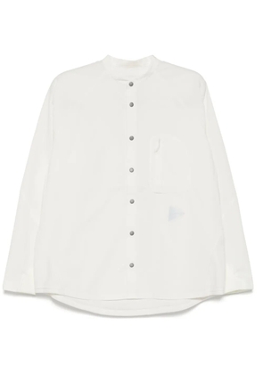 and Wander band-collar shirt - White