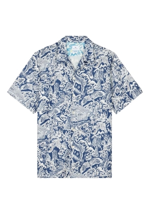 PS Paul Smith revere-collar Chalet-print shirt - Blue