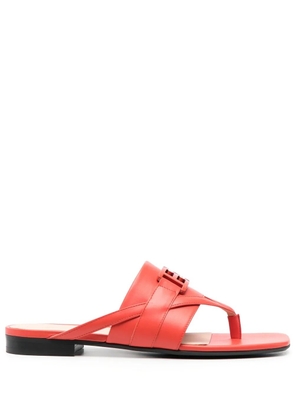Bally logo-embellishment leather sandals - Orange