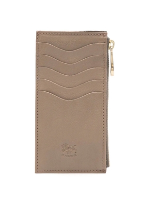 Il Bisonte vertical leather wallet - Neutrals