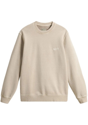 Woolrich logo-embroidered sweatshirt - Neutrals