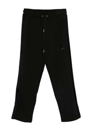 LES HOMMES logo-embroidered track pants - Black
