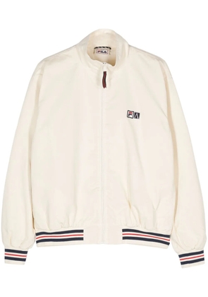 Fila logo-appliqué bomber jacket - Neutrals
