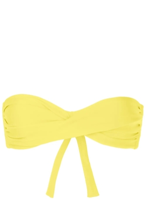 Amir Slama twist-detail bikini top - Yellow