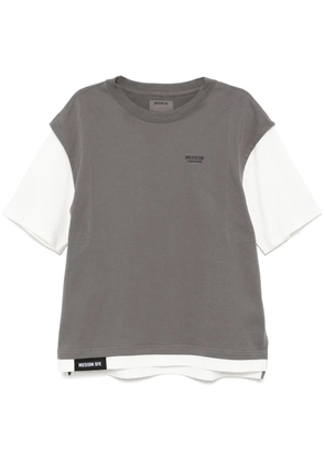 Musium Div. logo-embroidered T-shirt - Grey