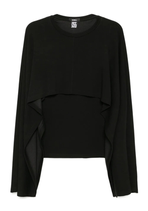 Goen.J ribbed cape top - Black