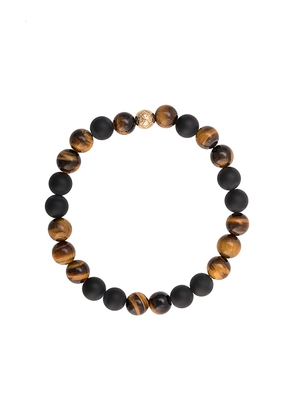 Nialaya Jewelry elasticated stone bracelet - Brown