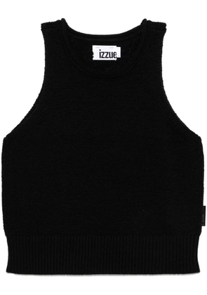 izzue knitted tank top - Black