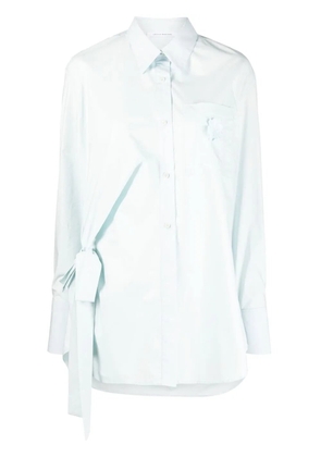 Cecilie Bahnsen Fenet floral-patch shirt - Blue