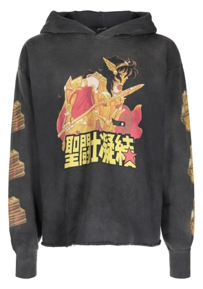 SAINT MXXXXXX graphic-print cotton hoodie - Grey