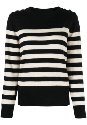 Max & Moi cashmere striped jumper - Black