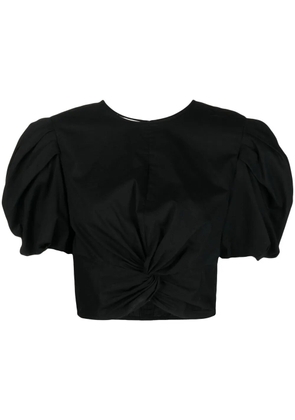 Vince cropped knot T-shirt - Black