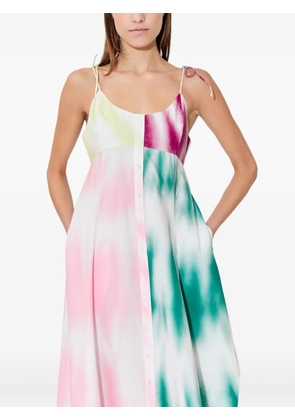 Rosie Assoulin High Garden tie-dye buttoned dress - Green