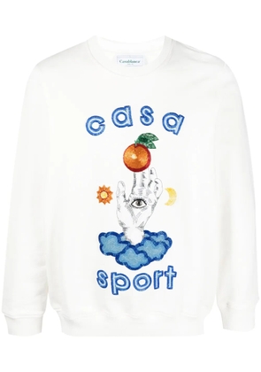Casablanca Casa Talisman crew neck sweatshirt - White