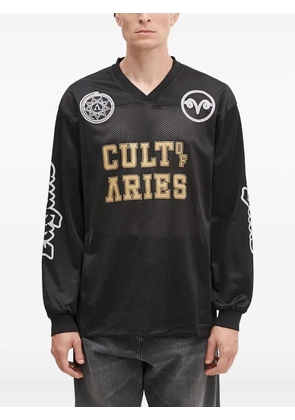 Aries mesh-panel long-sleeve jersey - Black