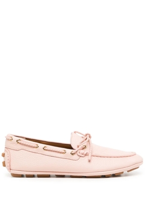 Bally leather boat loafers - Pink