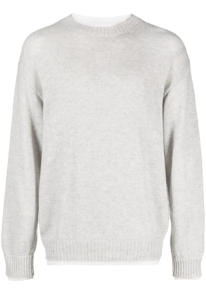 MSGM long-sleeved knitted sweatshirt - Grey