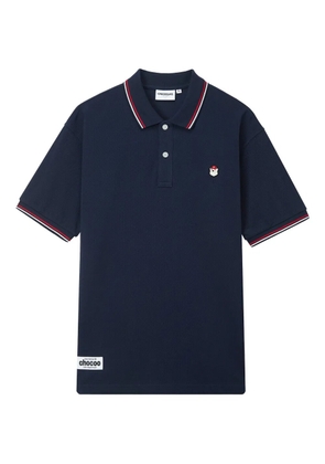 CHOCOOLATE logo-patch polo shirt - Blue