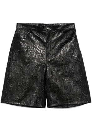John Richmond leather shorts - Black