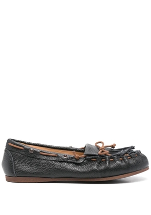 P.A.R.O.S.H. fringe-detail leather loafers - Blue