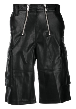 GmbH double-zip Bermuda cargo shorts - Black