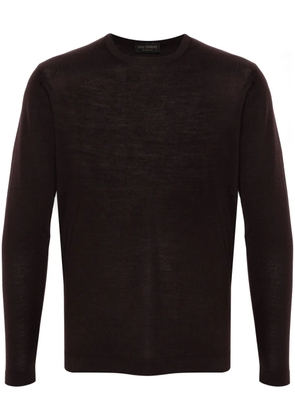 Dell'oglio crew-neck merino-wool jumper - Purple