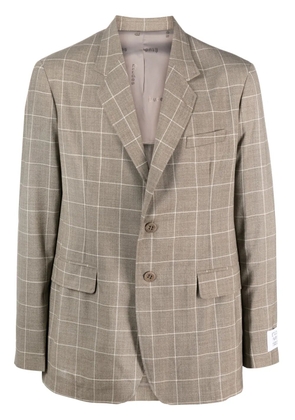 Études Studio windowpane-print single-breasted blazer - Brown