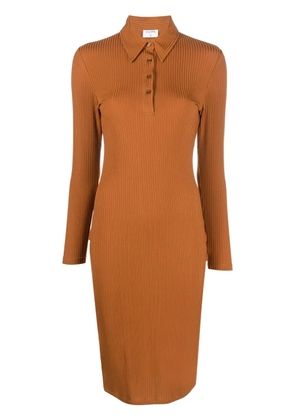 Filippa K ribbed jersey polo dress - Brown