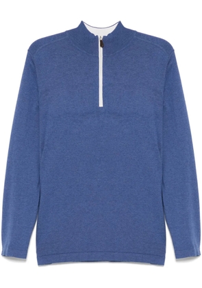 N.Peal Salcombe Half Zip jumper - Blue