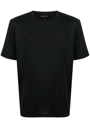 Emporio Armani logo-embroidered crew-neck T-shirt - Black
