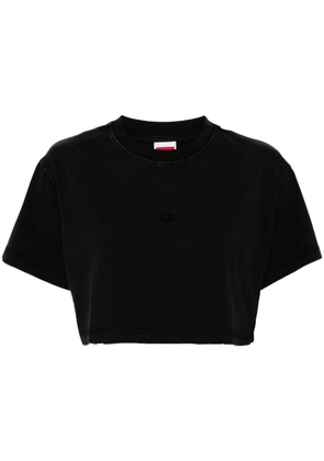 Ground Zero logo-embroidered washed T-shirt - Black