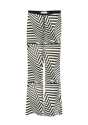 Gemy Maalouf stripe-pattern trousers - Black