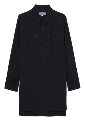 Yohji Yamamoto long-sleeved buttoned cotton shirt - Black