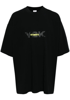 VETEMENTS logo-print cotton T-shirt - Black