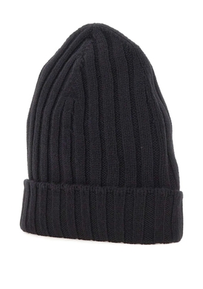 Gran Sasso ribbed beanie hat - Black