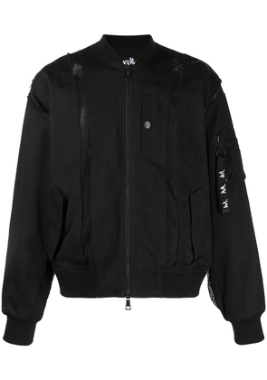 Haculla mesh-panel bomber jacket - Black