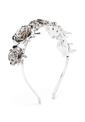 Blumarine floral head band - Silver