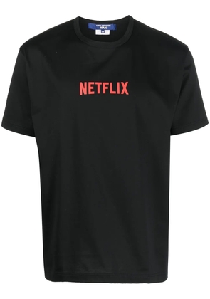 Junya Watanabe MAN Netflix-print cotton T-shirt - Black