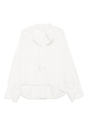 Goen.J tie-detailed gathered blouse - White