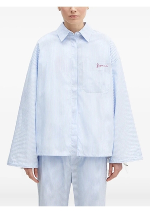 Fiorucci striped embroidered shirt - Blue