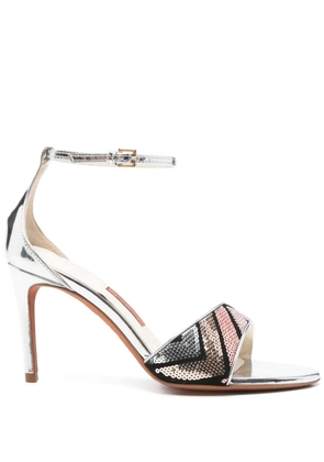 Missoni 80mm sequinned sandals - Silver