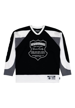 Neighborhood long-sleeved printed-logo sweatshirt - Black