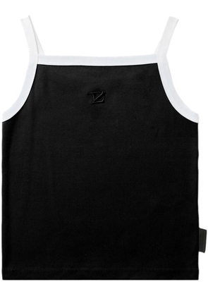 izzue logo-embroidered tank top - Black