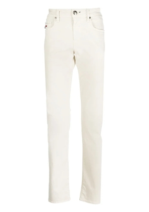 Sartoria Tramarossa embroidered-logo slim-fit jeans - Neutrals