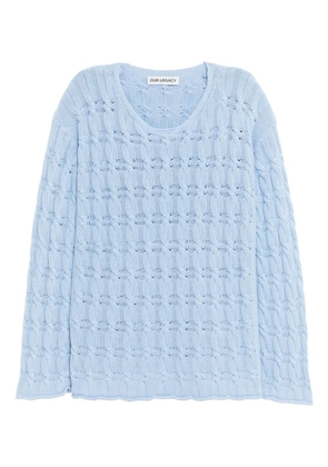 OUR LEGACY cable-knit jumper - Blue